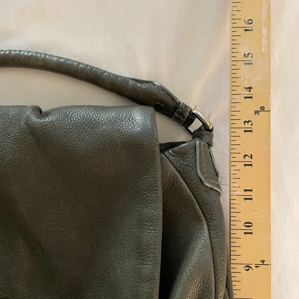 Marc by Marc Jacobs Genuine   Leather Shoulder Bag Grey (16x13hx3d)